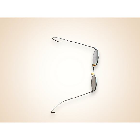 Antique Round Wire-Rim Eyeglasses with Cable Temples and Case – Early 1900s - Picture 4 of 12